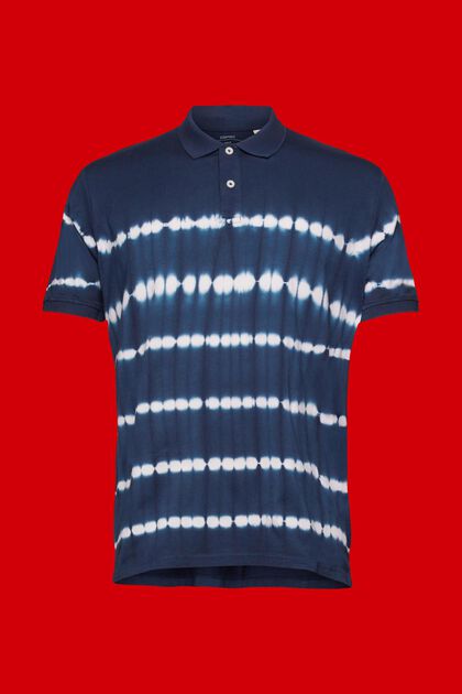 Poloshirt aus Baumwolle im Tie-Dye, NAVY, overview