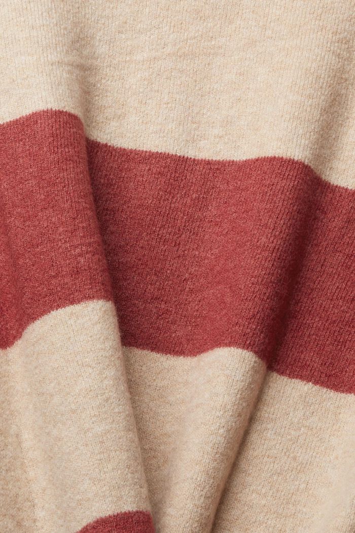 Mit Wolle: flauschiger Pullover, TERRACOTTA COLORWAY, detail image number 4
