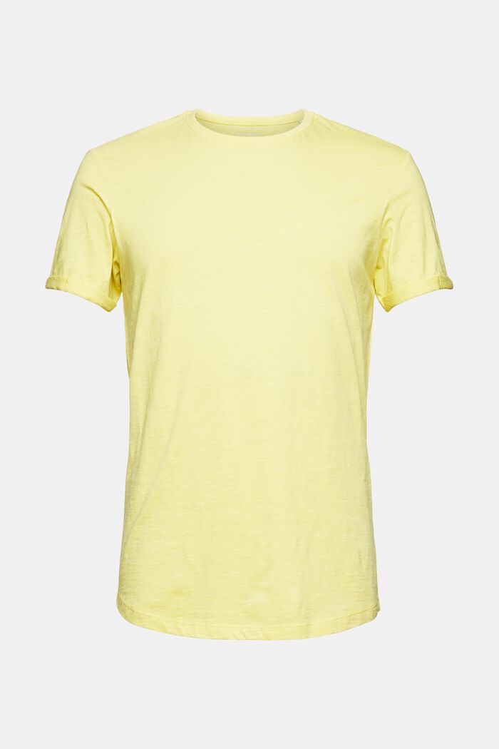 T-Shirt aus 100& Baumwolle, YELLOW, overview