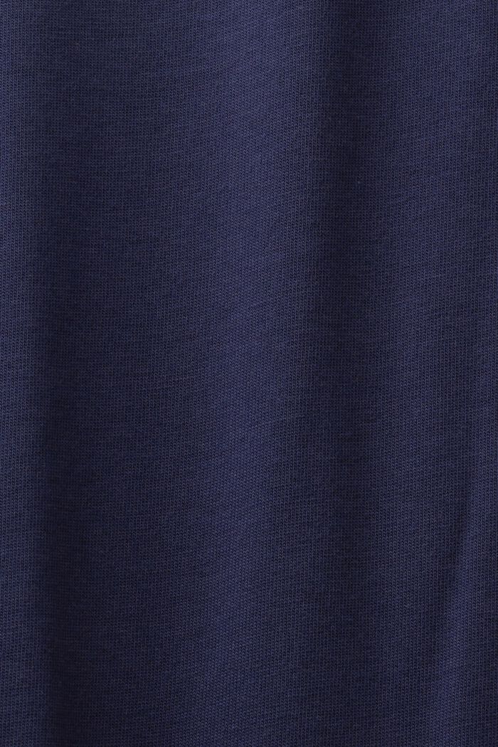 T-Shirt aus Baumwolljersey mit Kordelzug, DARK BLUE, detail image number 4