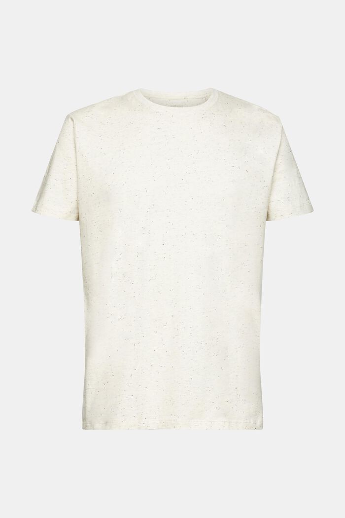 T-Shirt aus Jersey in Sprenkel-Optik, WHITE, detail image number 6