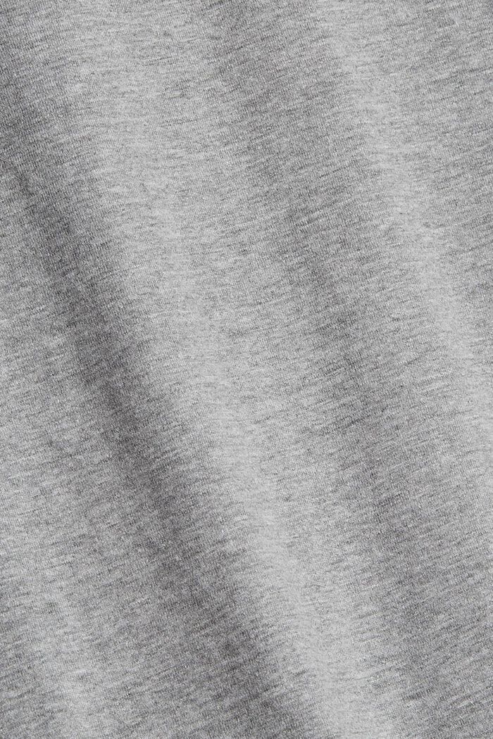 Jersey-T-Shirt mit Logo, LENZING™ ECOVERO™, MEDIUM GREY, detail image number 5