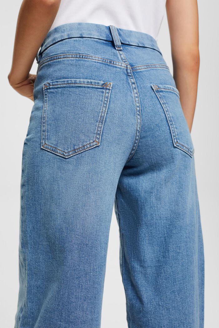 Jeans mit weitem Bein, BLUE MEDIUM WASHED, detail image number 4