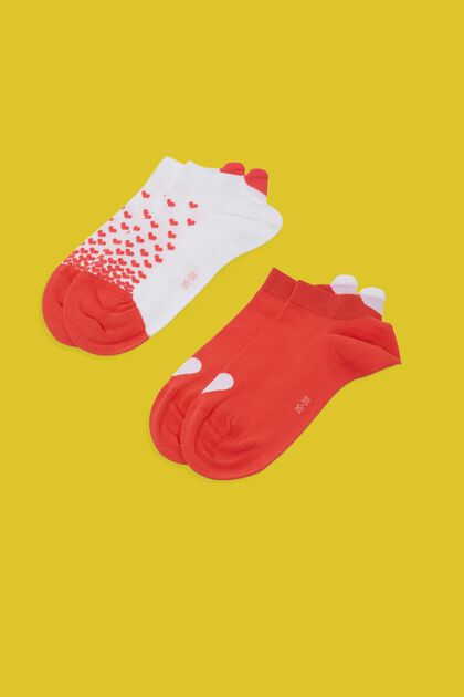 2er-Set Herz-Socken + kostenloses LOVE Armband, ORANGE, overview