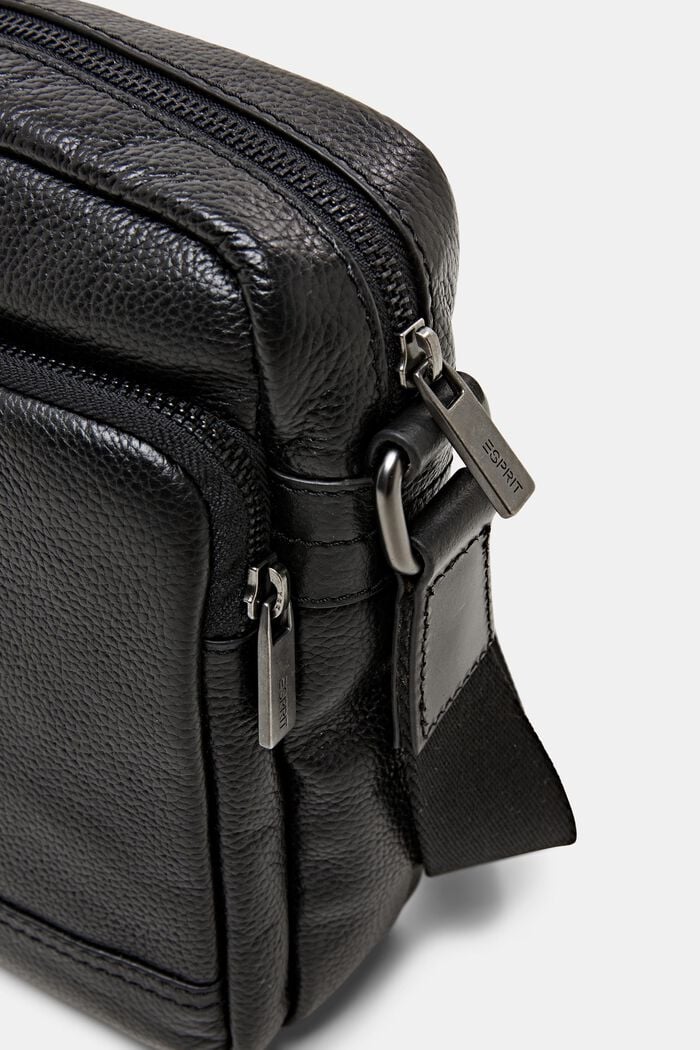 Reisetasche aus Leder, BLACK, detail image number 1