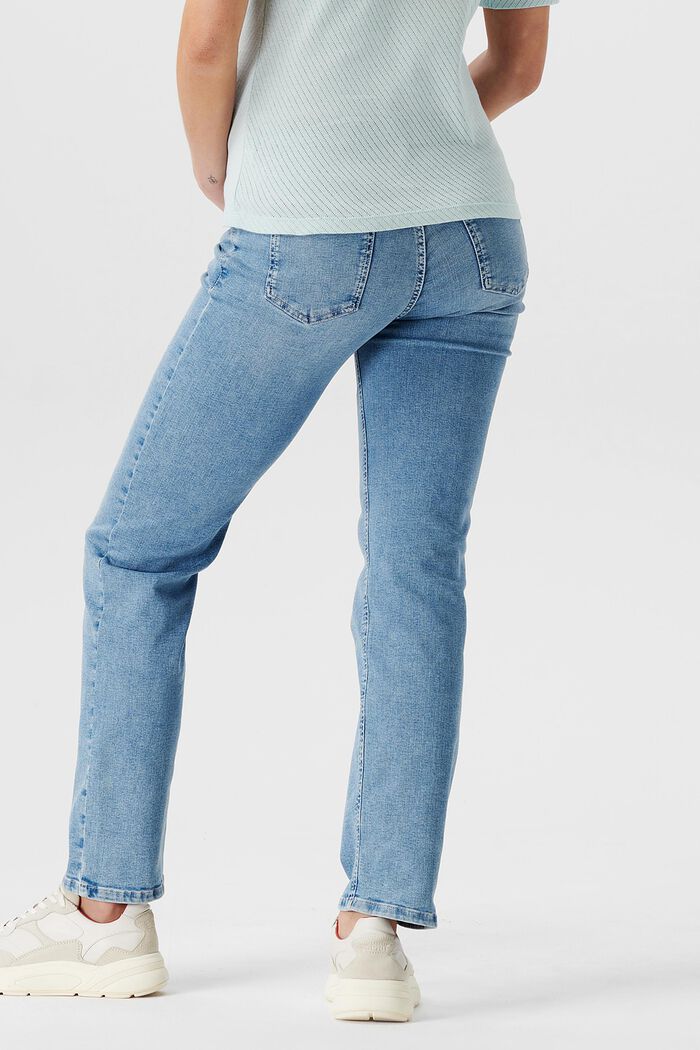Jeans mit geradem Beinverlauf und Überbauchbund, LIGHT WASHED, detail image number 1
