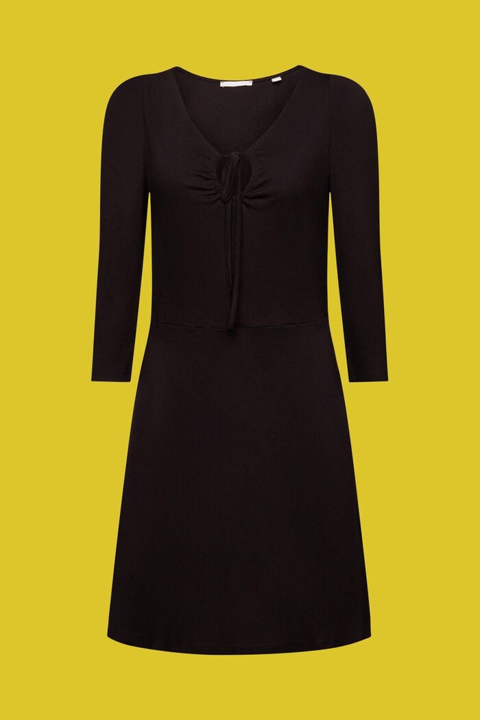 Minikleid aus Jersey, LENZING™ ECOVERO™, BLACK, detail image number 6
