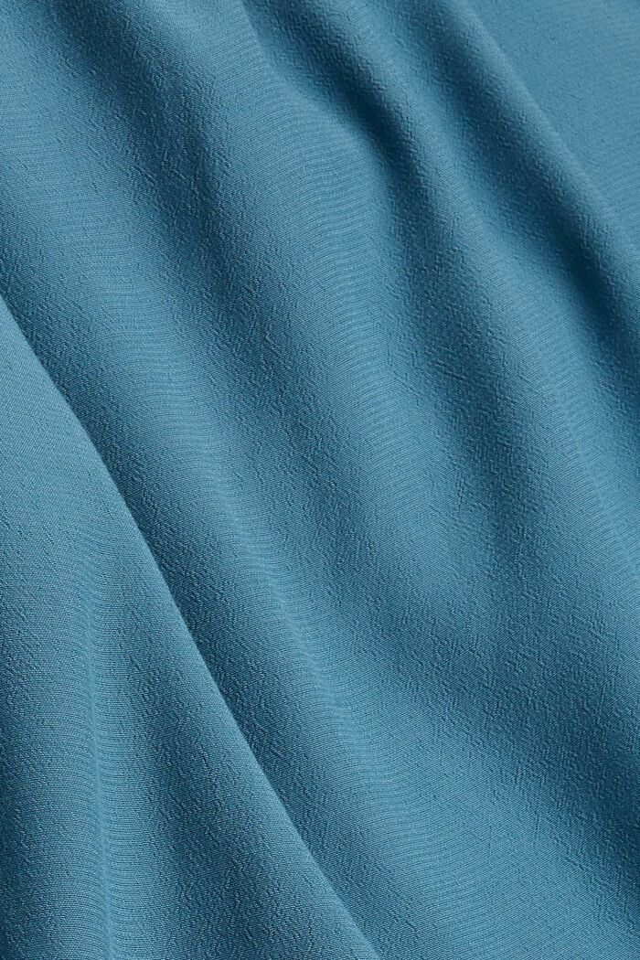 Bluse mit LENZING™ ECOVERO™, PETROL BLUE, detail image number 4