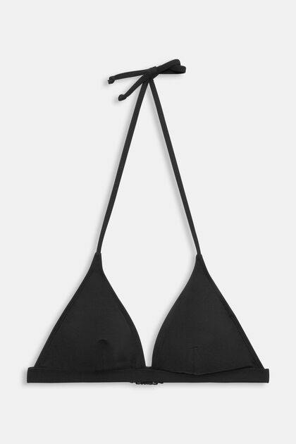Neckholder-Bikinioberteil mit Bindebändern, BLACK, overview