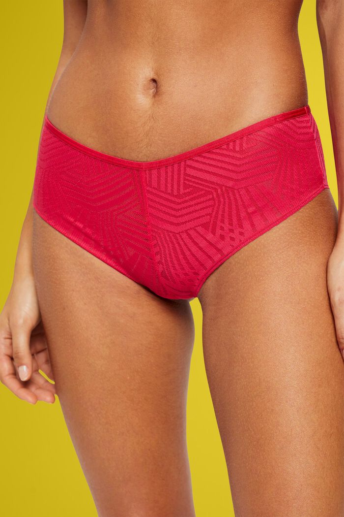 Hipster-Shorts in Brazilian-Form mit Spitze, PINK FUCHSIA, detail image number 2