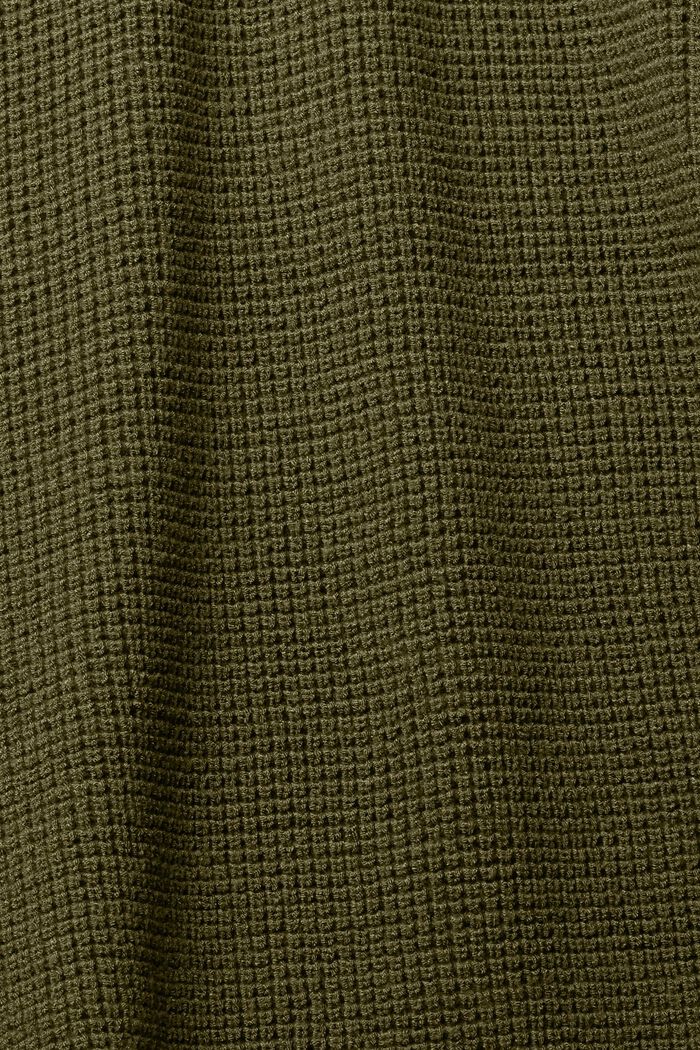 Locker gestrickter Pullover mit V-Ausschnitt, KHAKI GREEN, detail image number 1