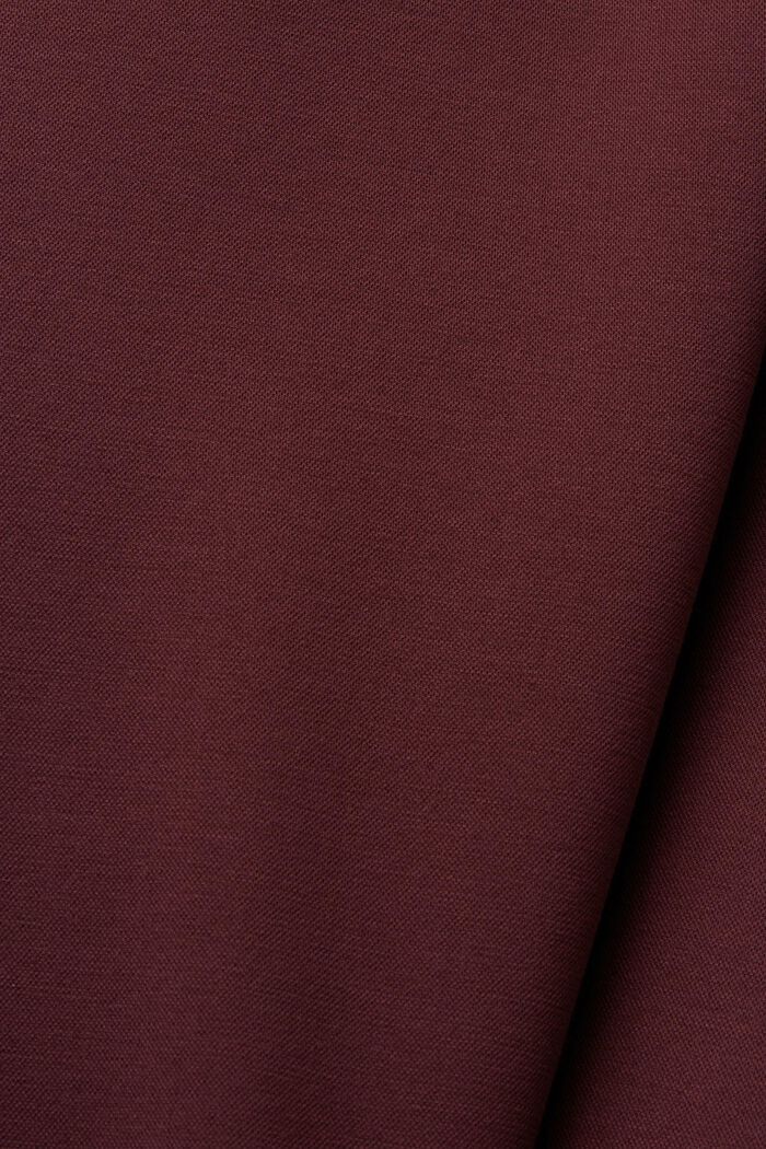 Einreihiger Piqué-Jersey-Blazer, BORDEAUX RED, detail image number 4