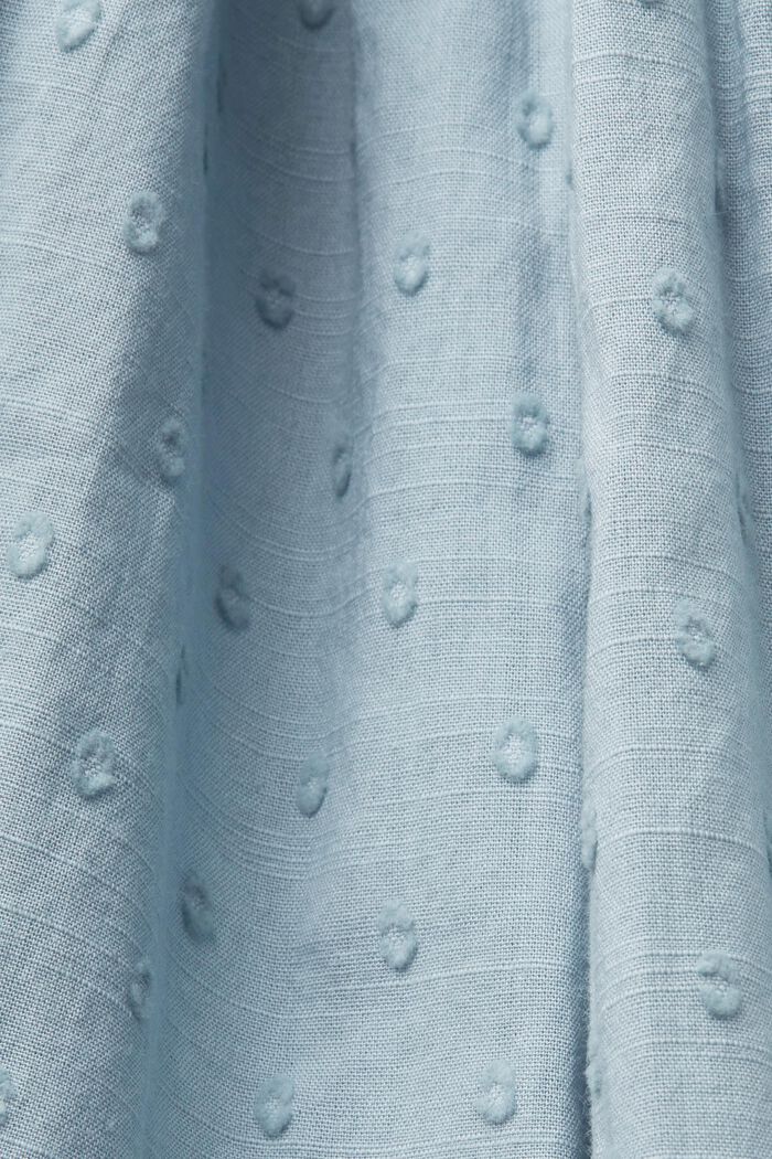 Ärmellose Bluse aus Swiss Dot, 100 % Baumwolle, LIGHT BLUE LAVENDER, detail image number 4