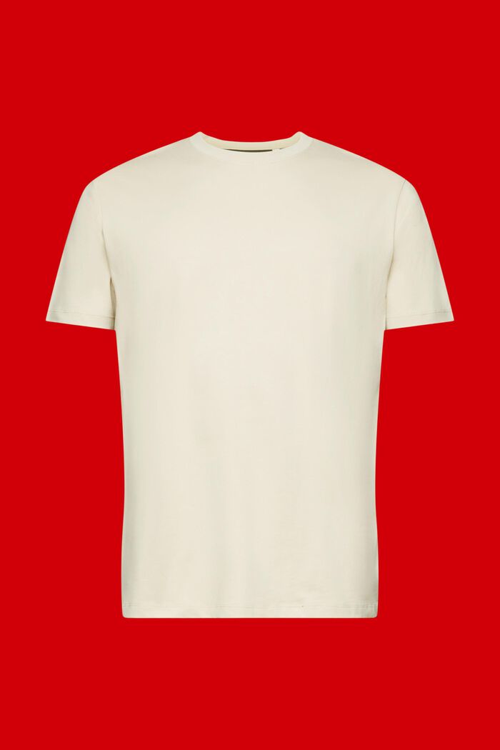 Zweifarbiges T-Shirt aus Baumwolle, LIGHT TAUPE, detail image number 6