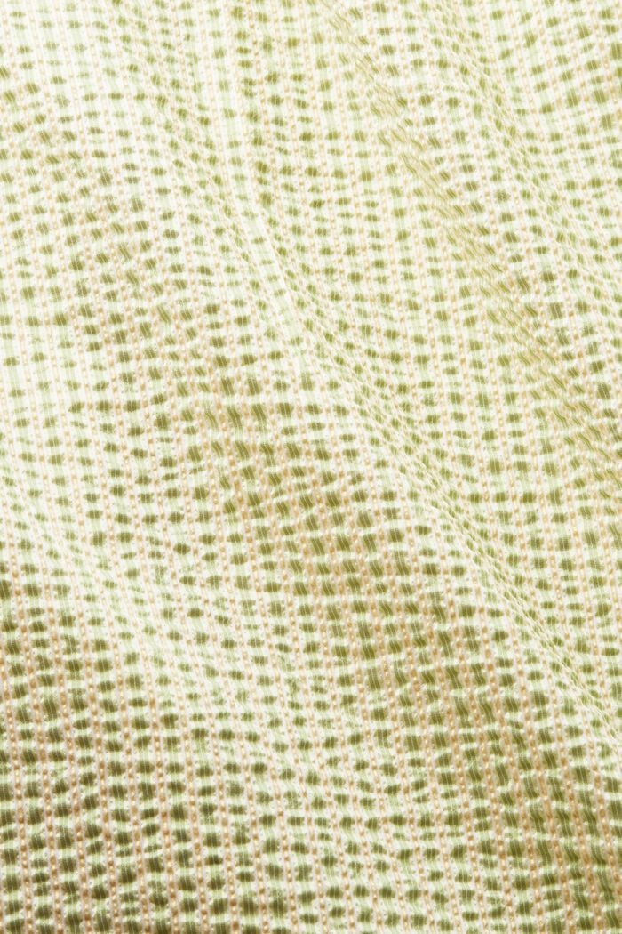 Gestreifte Hemdbluse in Crinkle-Optik, LIGHT GREEN, detail image number 5