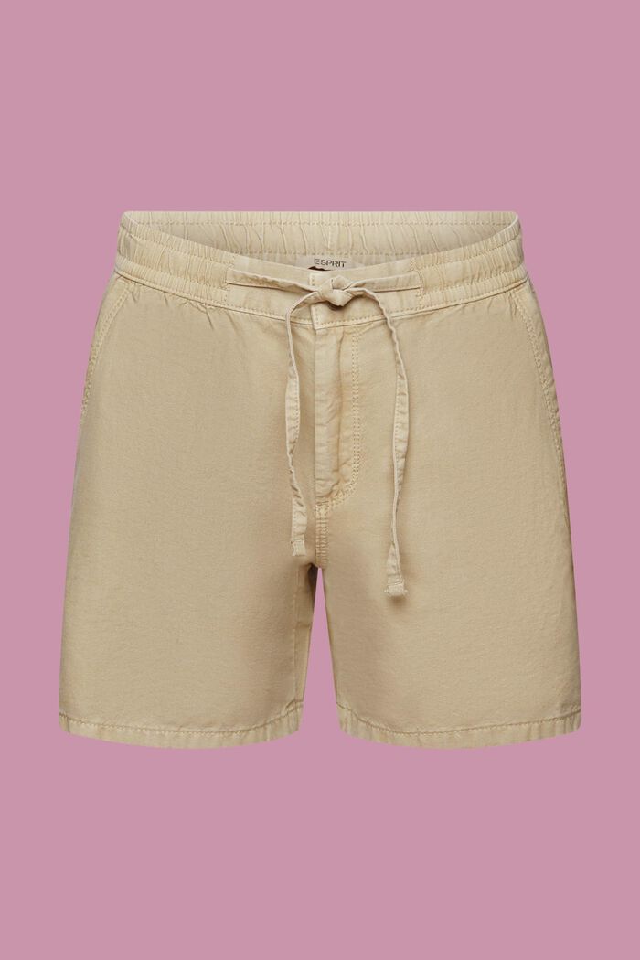 Shorts im Casual-Look mit elastischem Bund, DUSTY GREEN, detail image number 7