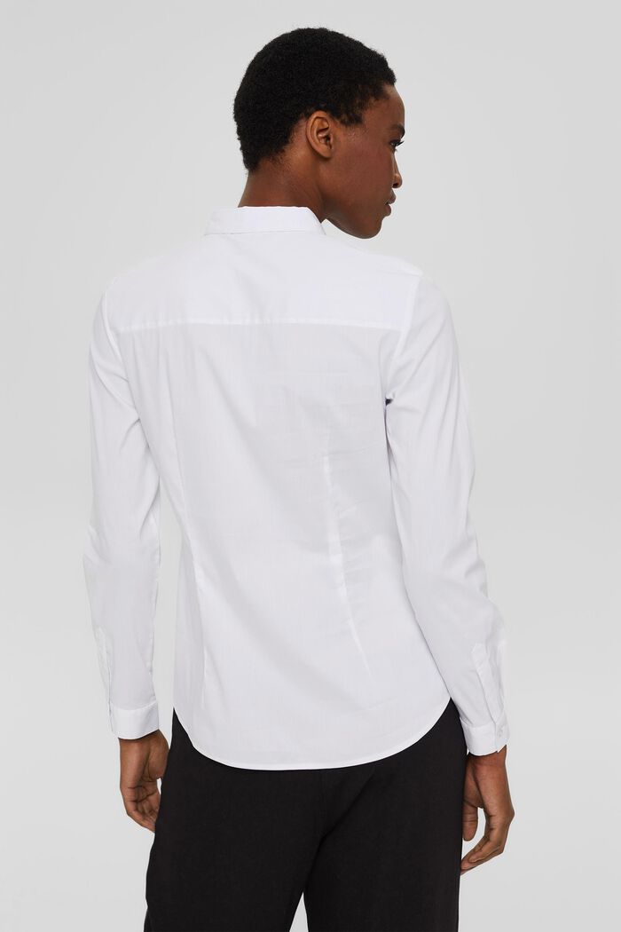 Taillierte Stretch-Hemdbluse, WHITE, detail image number 3