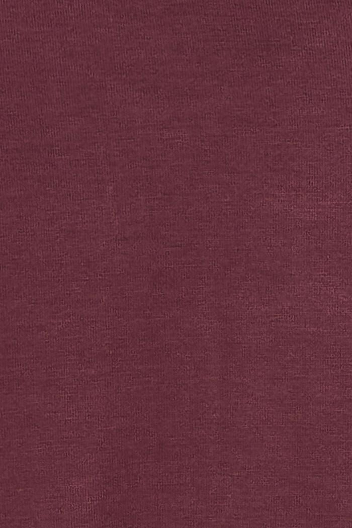 Langärmelige Jersey-Bluse, LENZING™ ECOVERO™, PLUM BROWN, detail image number 5
