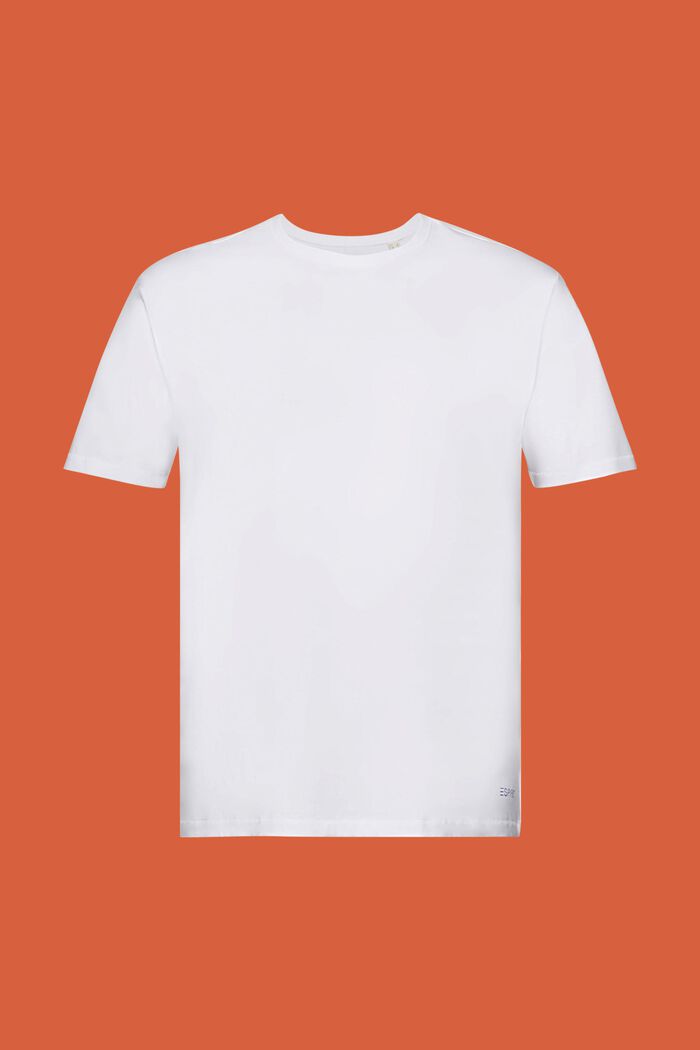Jersey-T-Shirt mit Print hinten, 100 % Baumwolle, WHITE, detail image number 7
