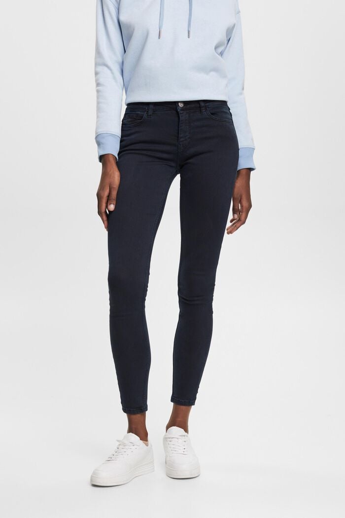 Skinny Jeans mit mittelhohem Bund, NAVY, detail image number 0