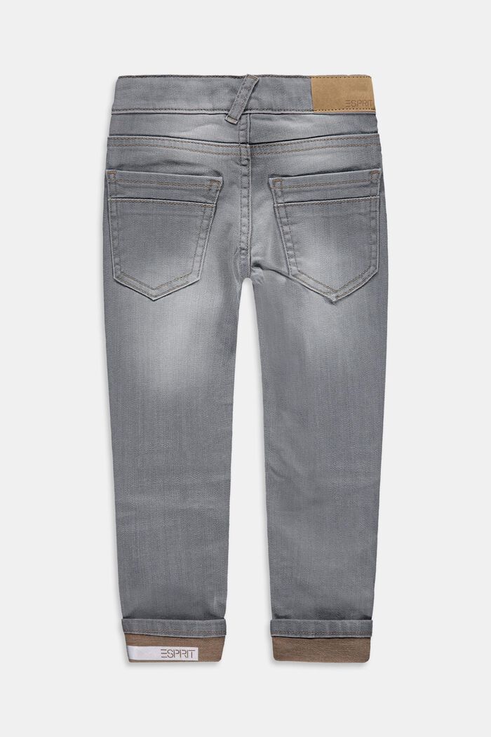 Jeans mit variablen Turn-ups und Verstellbund, GREY DARK WASHED, detail image number 1