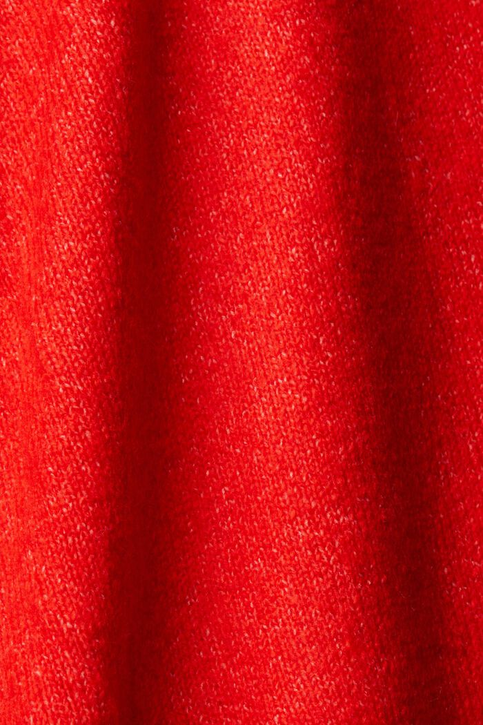 Rollkragenpullover aus Strick, RED, detail image number 5