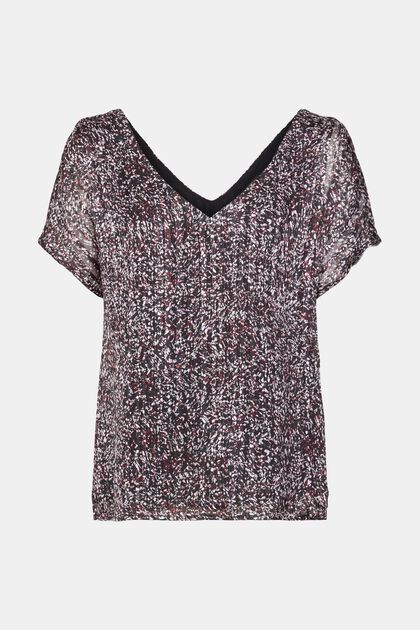 Chiffonbluse mit Muster