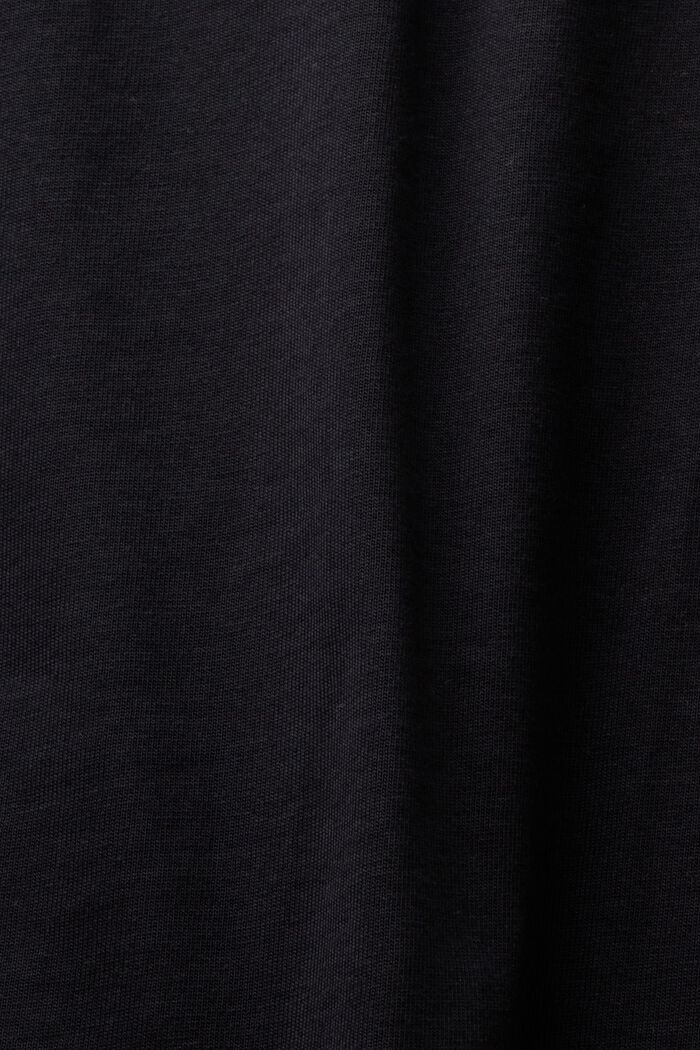 Tailliertes T-Shirt mit Rundhalsausschnitt, BLACK, detail image number 5