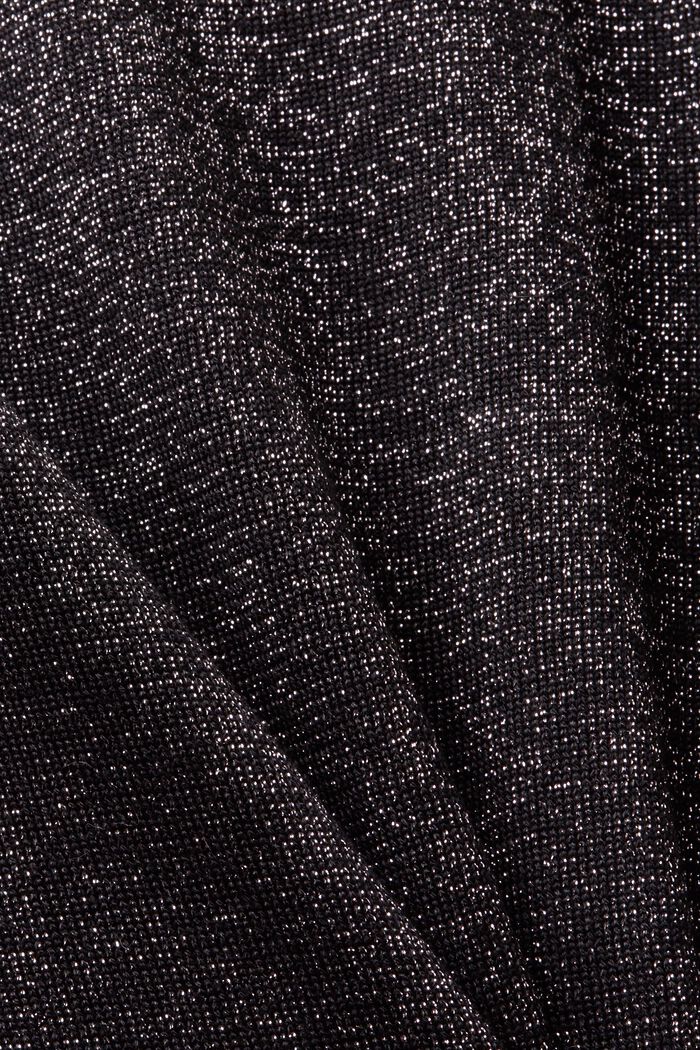 Glitzer-Pullover mit Stehkragen, BLACK, detail image number 5