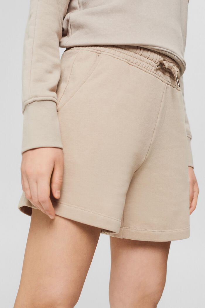 Sweat-Shorts aus Baumwolle, LIGHT TAUPE, detail image number 2