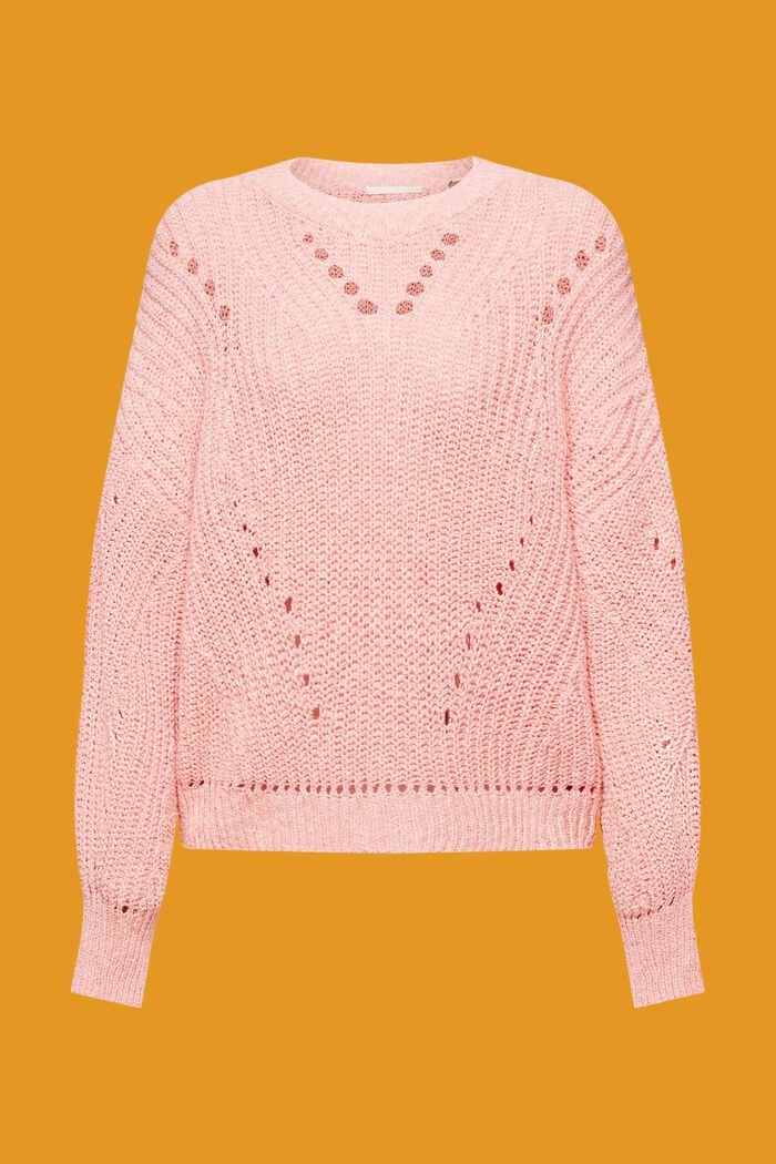 Pullover mit Zopf-Muster, PINK, detail image number 6