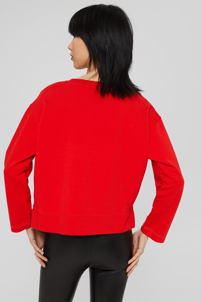 Sweatshirt aus 100% Baumwolle, ORANGE RED, detail image number 3