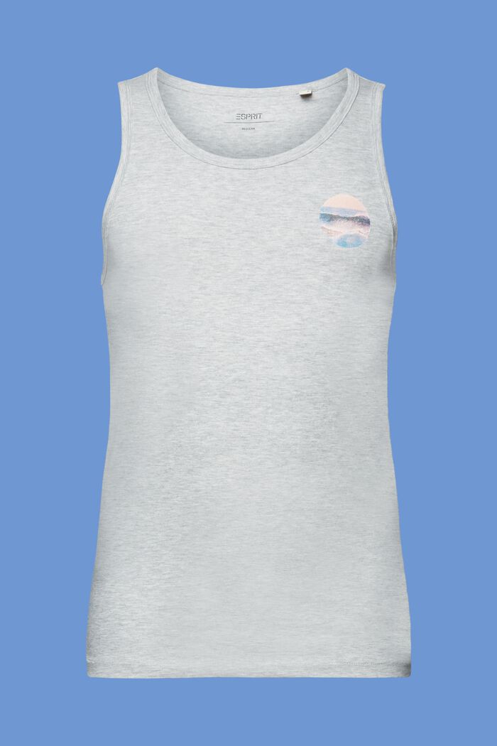 Jersey-Tanktop mit Print auf der Brust, LIGHT GREY, detail image number 6