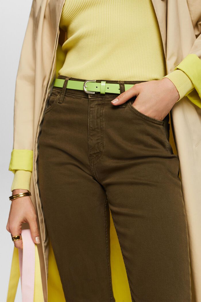Schmale Retro-Jeans, KHAKI GREEN, detail image number 4