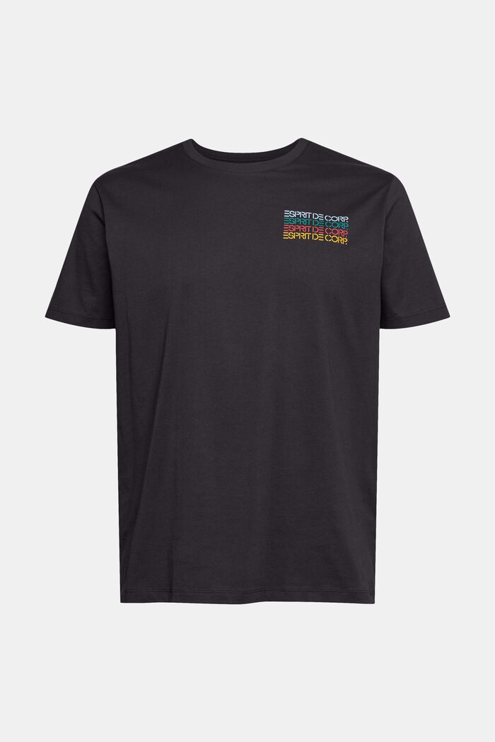 Jersey-T-Shirt mit buntem Logo-Print, BLACK, detail image number 5