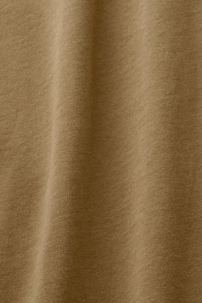 Henley-T-Shirt, 100 % Baumwolle, KHAKI GREEN, detail image number 4