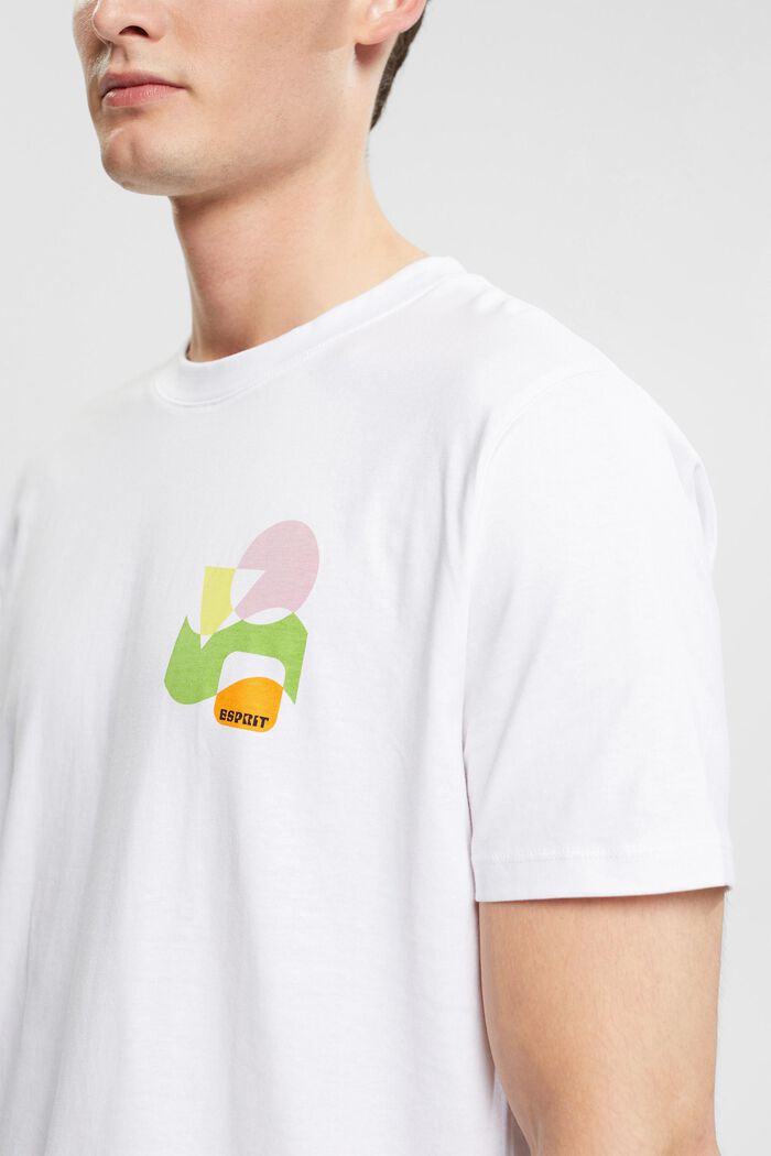 Jersey-T-Shirt mit Print, WHITE, detail image number 2