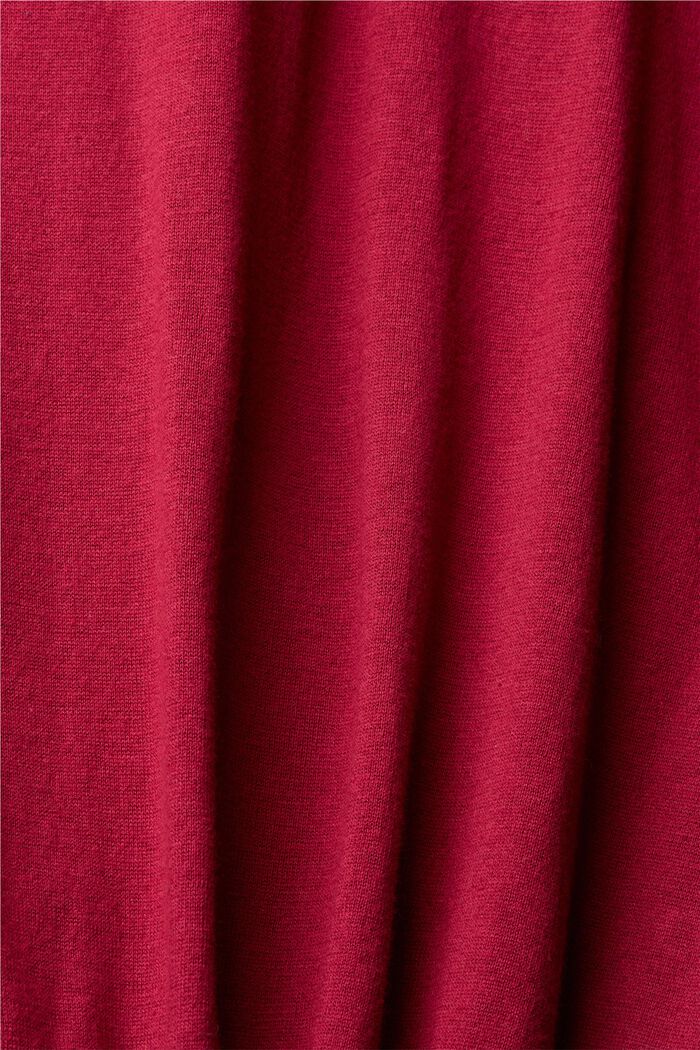Mit TENCEL™: Langärmeliges Poloshirt, CHERRY RED, detail image number 4