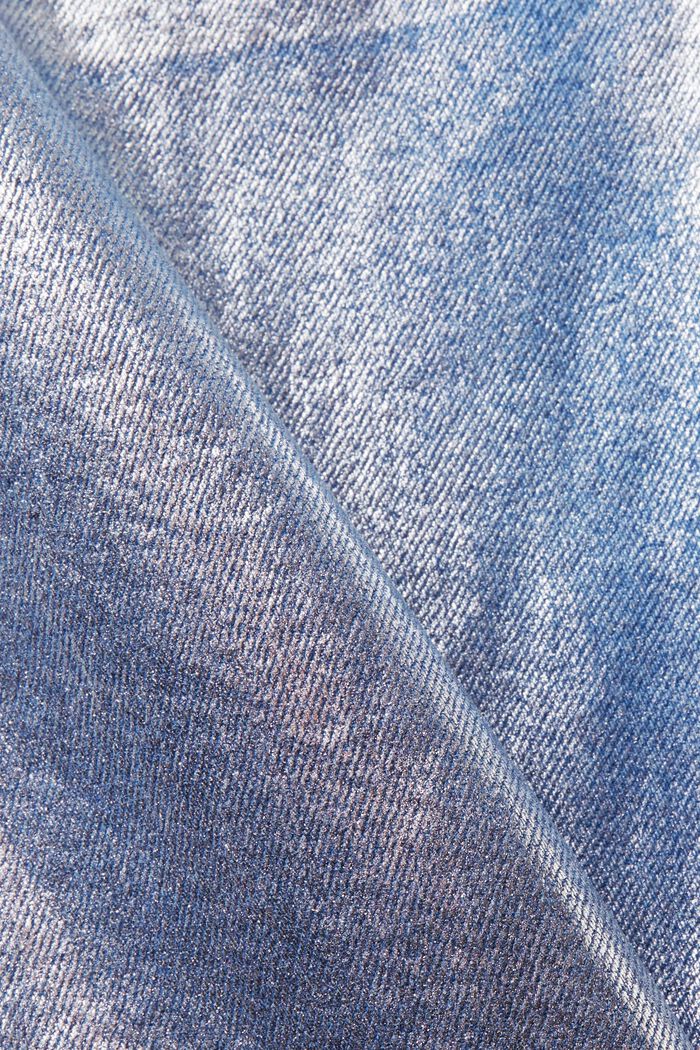 Gerade geschnittene Jeans mit Metallic-Finish, GREY RINSE, detail image number 5