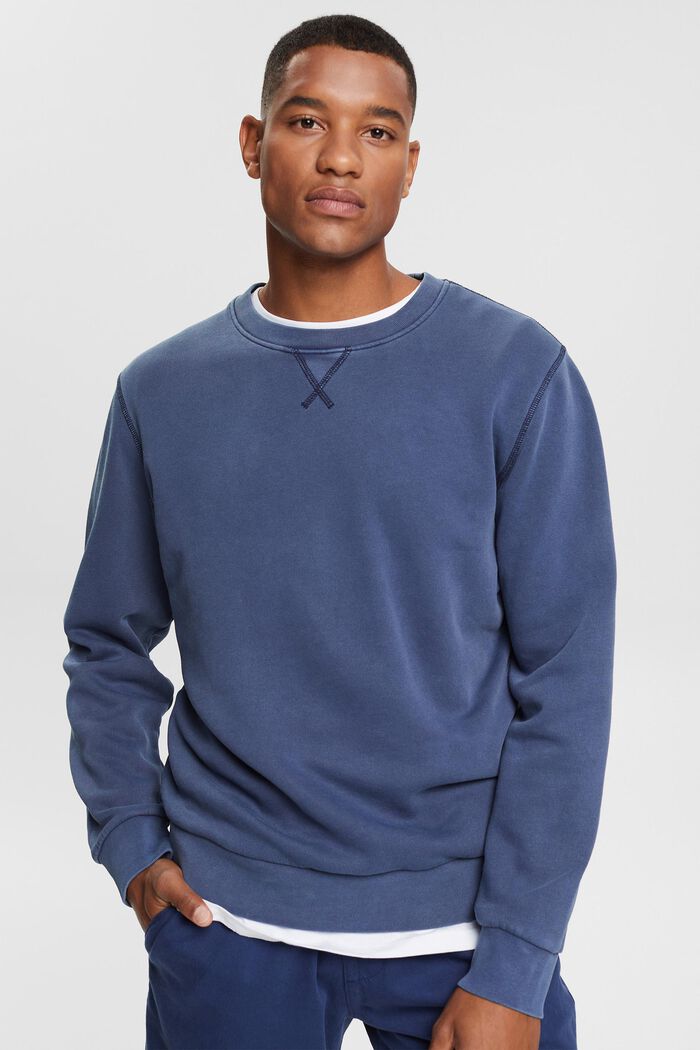 Unifarbenes Sweatshirt, NAVY, detail image number 0
