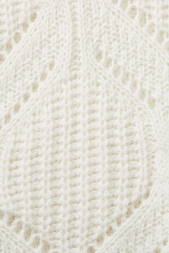 Offenmaschiger Pullover aus Wollmix, ICE, detail image number 5