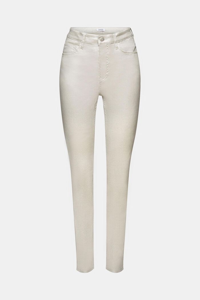 Skinny Jeans mit hohem Bund, LIGHT GREY, detail image number 6