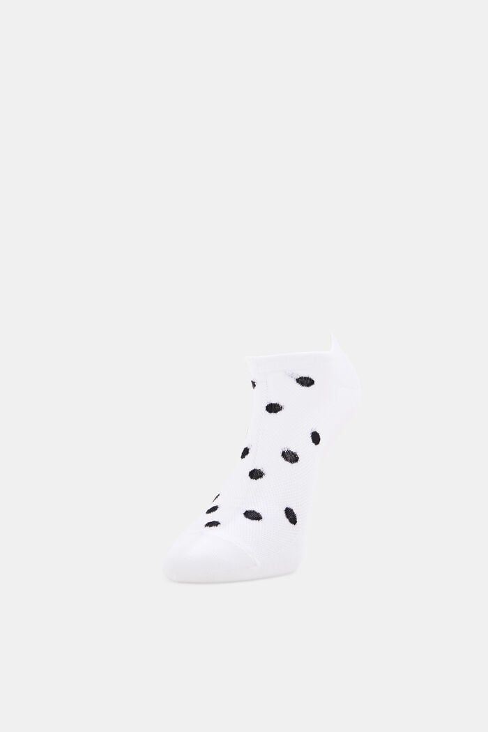 2er-Pack: Sneaker-Socken mit Tupfen, WHITE, detail image number 2