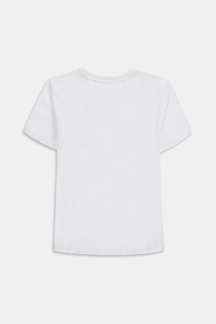 Logo-T-Shirt aus 100% Baumwolle, WHITE, detail image number 1