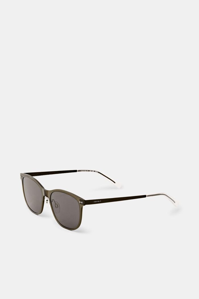 Getönte Sonnenbrille mit quadratischem Rahmen, GREY, detail image number 2