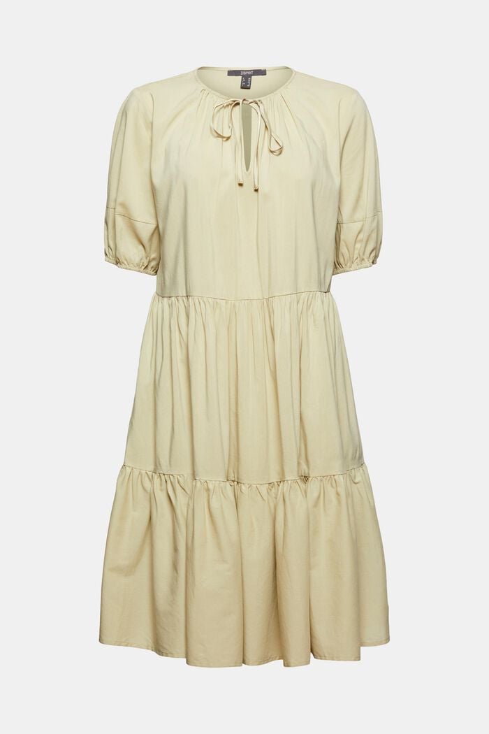 Kleid mit halblangen Ärmeln aus Baumwoll-Mix, DUSTY GREEN, detail image number 5