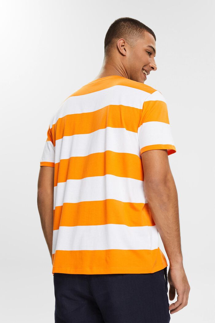 Jersey-T-Shirt mit Streifen und Print, ORANGE, detail image number 3