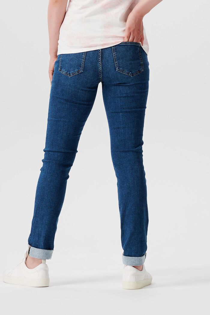 Schmal geschnittene Jeans mit Überbauchbund, MEDIUM WASHED, detail image number 1