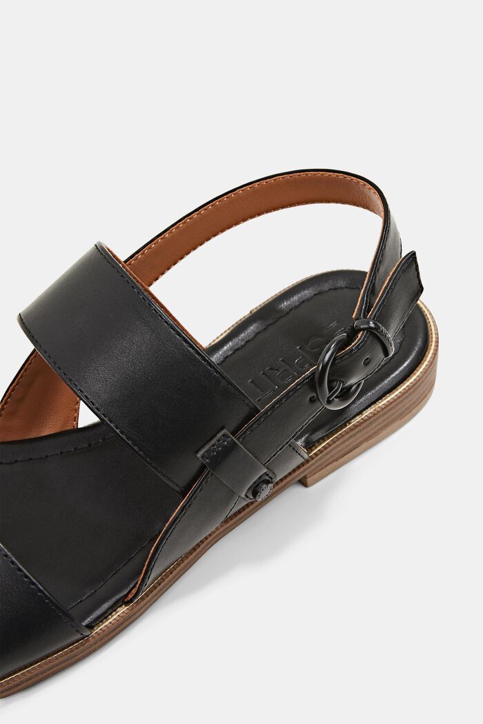 Sandalen mit breiten Riemen, BLACK, detail image number 5