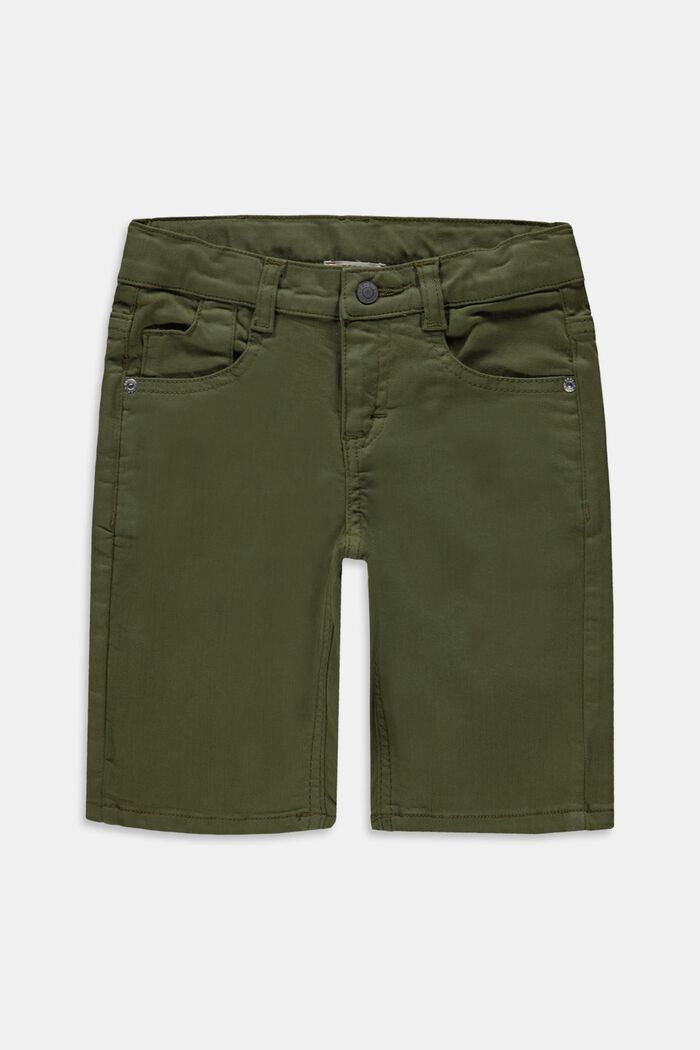 Recycelt: Bermuda-Shorts mit Verstellbund, OLIVE, detail image number 0